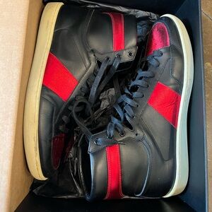 Saint Laurent Signature Court Classic High Top in Black/Red (with box)